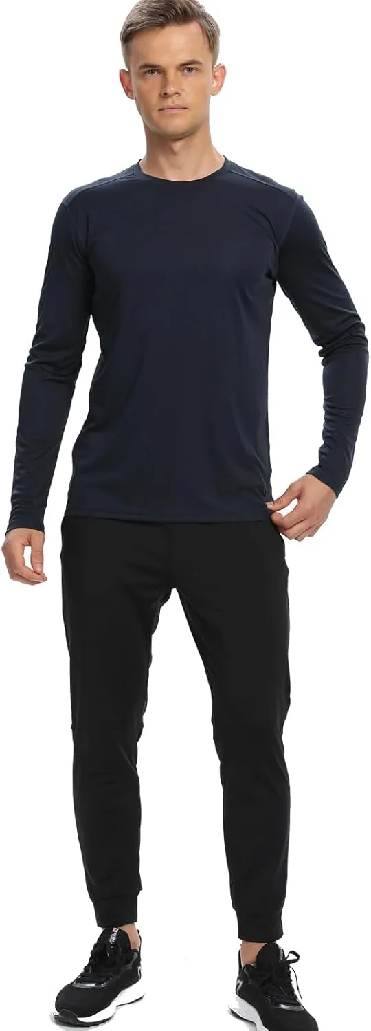 1/3 /6 Pack Mens Long Sleeve T Shirts,Running Sun Protection UPF 50  Shirts Quick-Dry Lightweight Workout T-Shirts