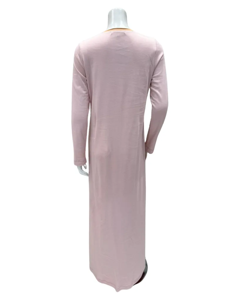3208 Pink Pull On 100% Cotton Interlock Nightgown