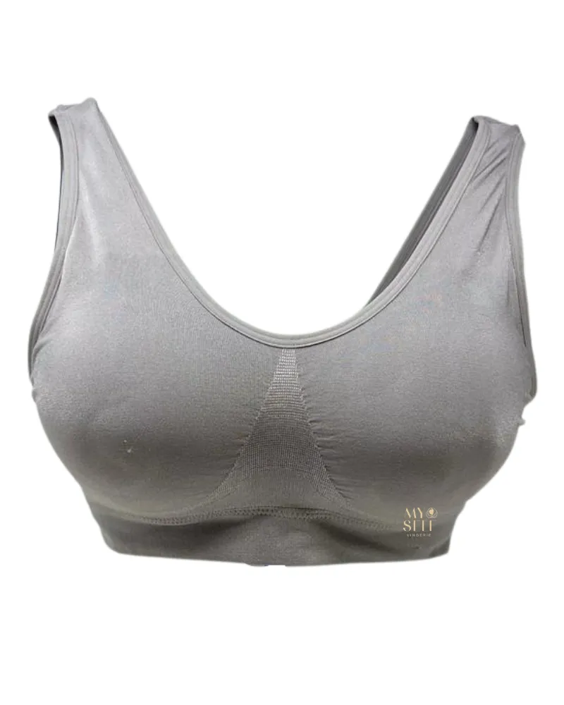 835275 Silver Sconce Bralette with Removable Pads