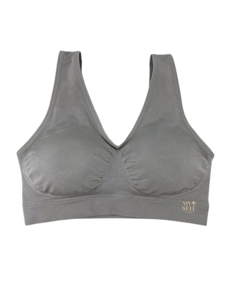 835275 Silver Sconce Bralette with Removable Pads