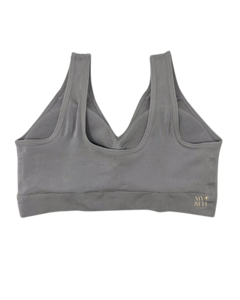 835275 Silver Sconce Bralette with Removable Pads