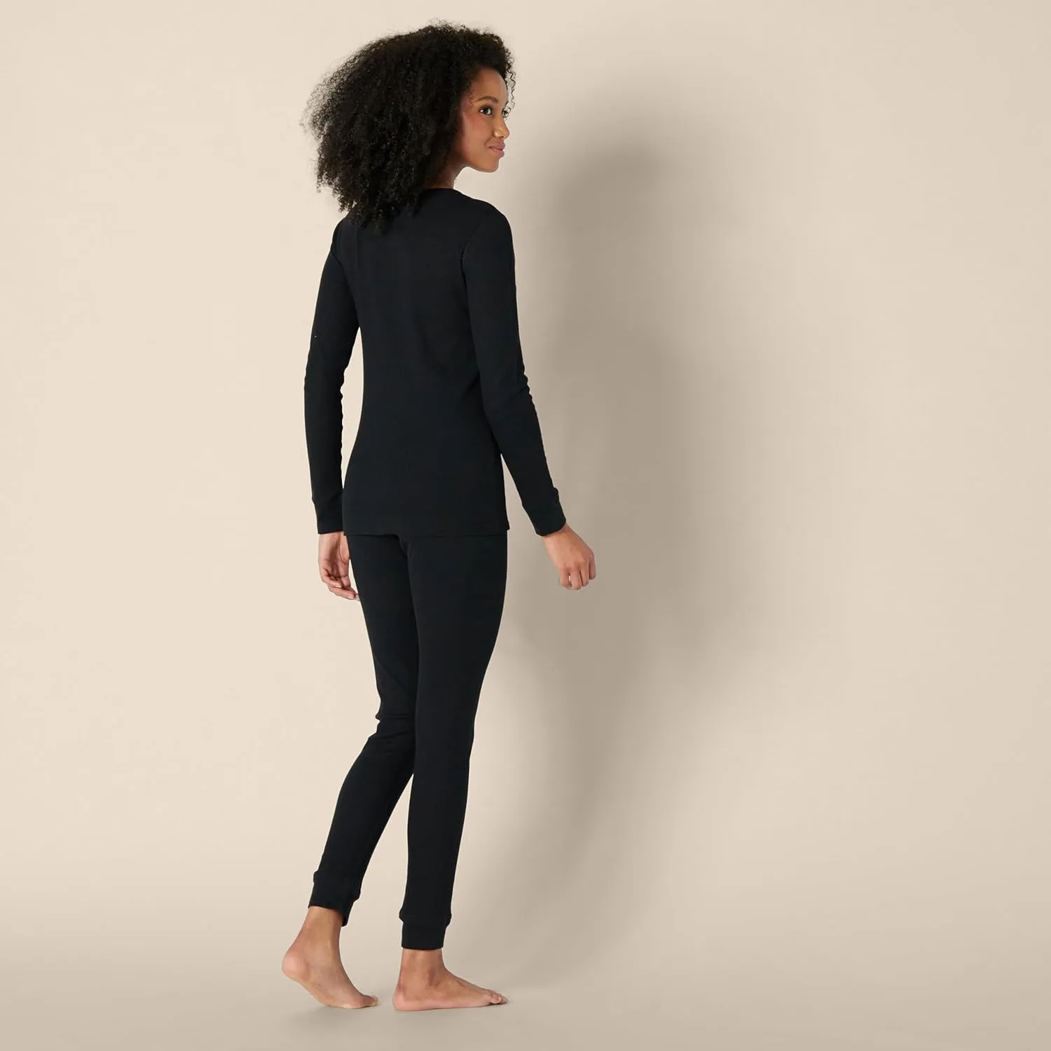 Amazon Essentials Women's Waffle Snug Fit Pajama Set, 2 Piece Long Sleeve
