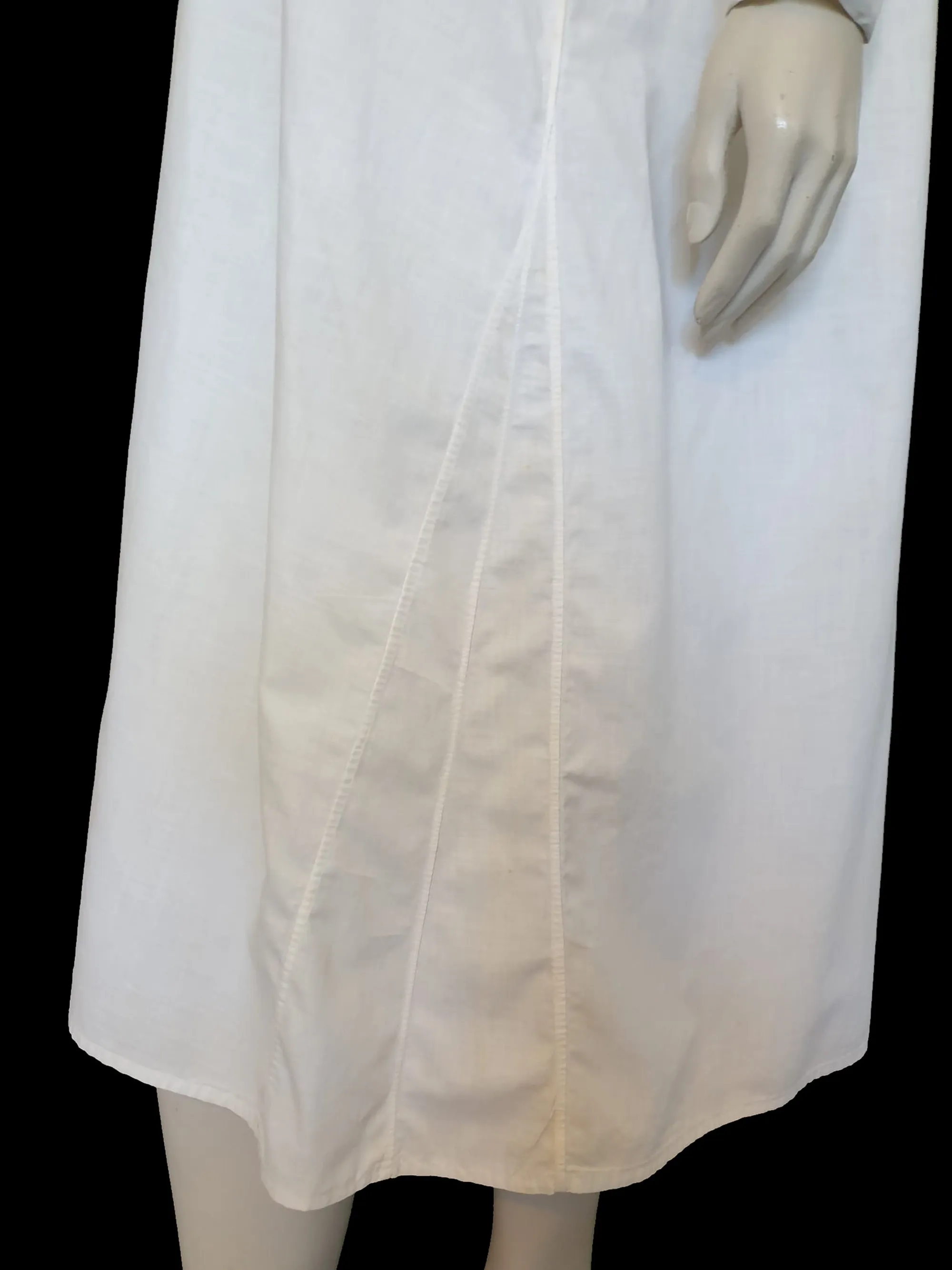 Antique Gown With Filet Lace & Embroidery