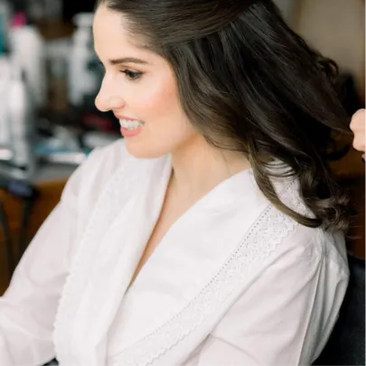 Bathrobe in White Cotton & Long Sleeve