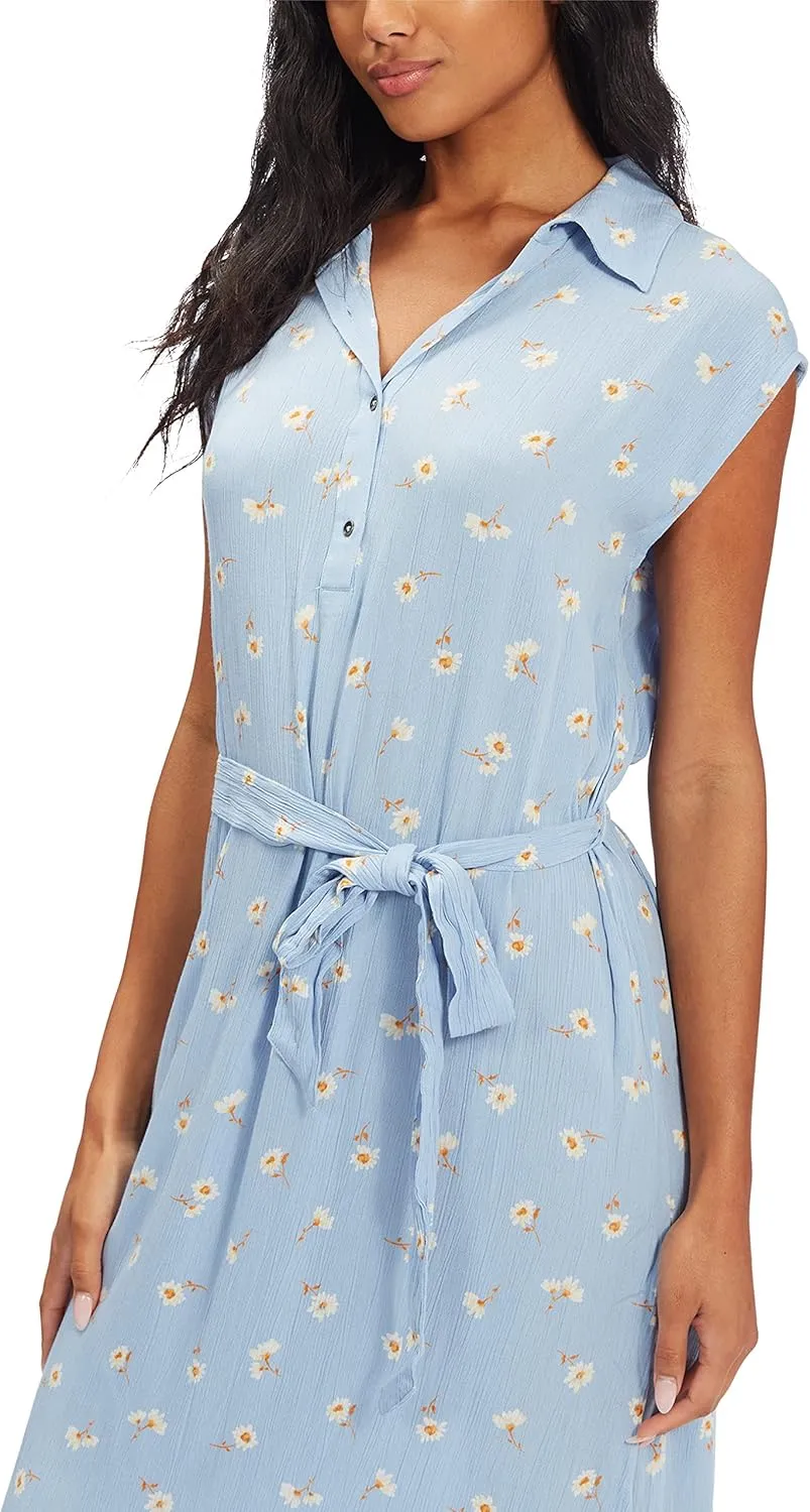 Billabong Women's Lovely Ways Button Front Midi Dress