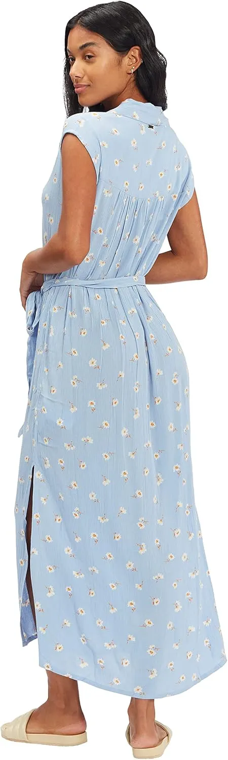 Billabong Women's Lovely Ways Button Front Midi Dress