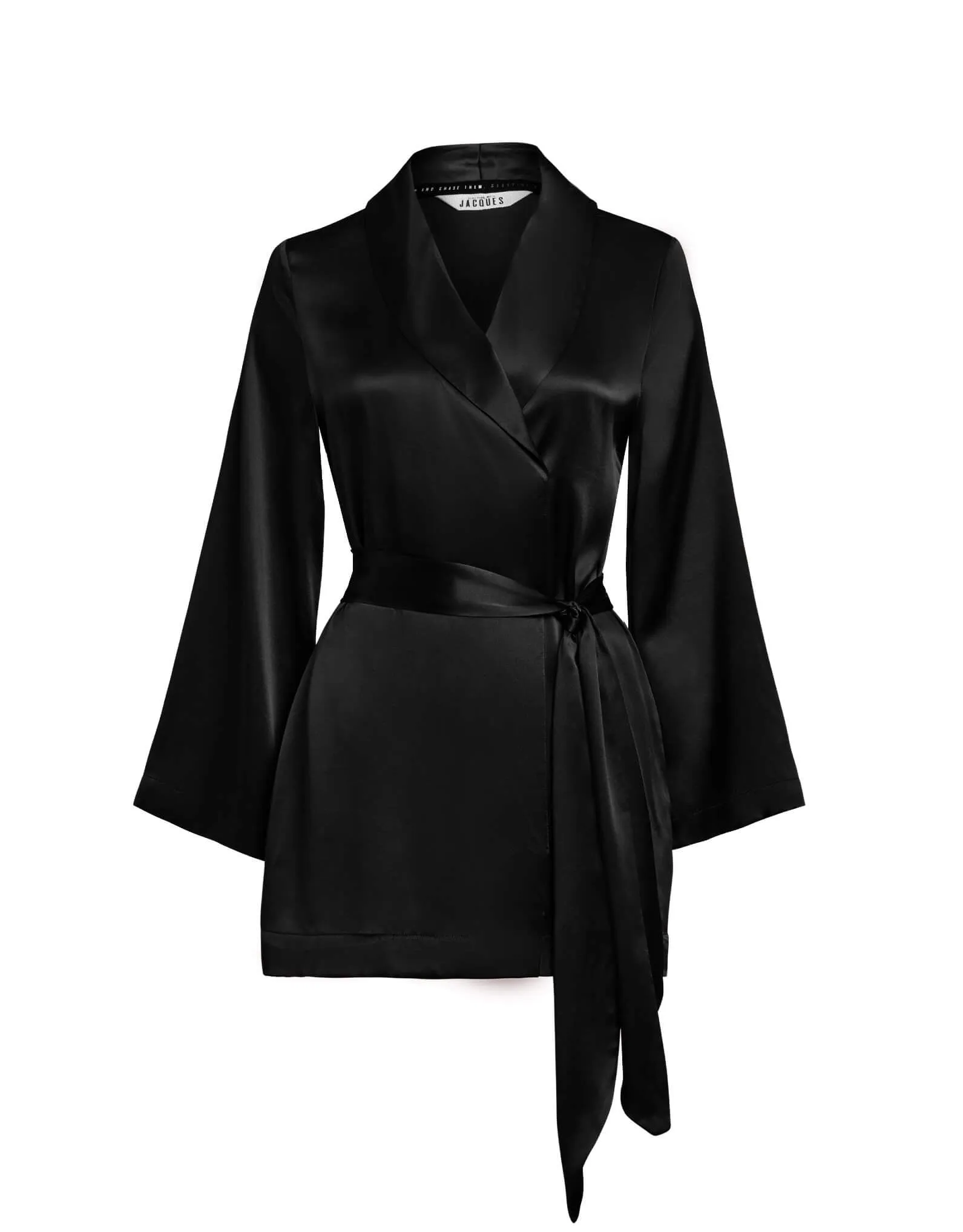 Bon Vivant Silk Robe Nouveau, Black