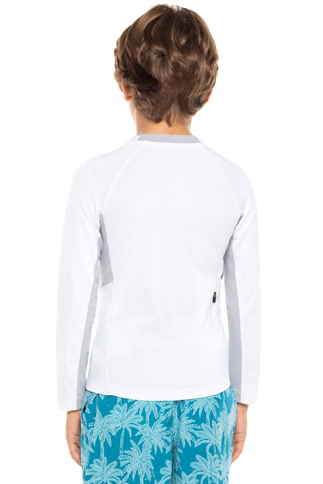Boy's Ultimate Long Sleeve Rash Guard  |  White