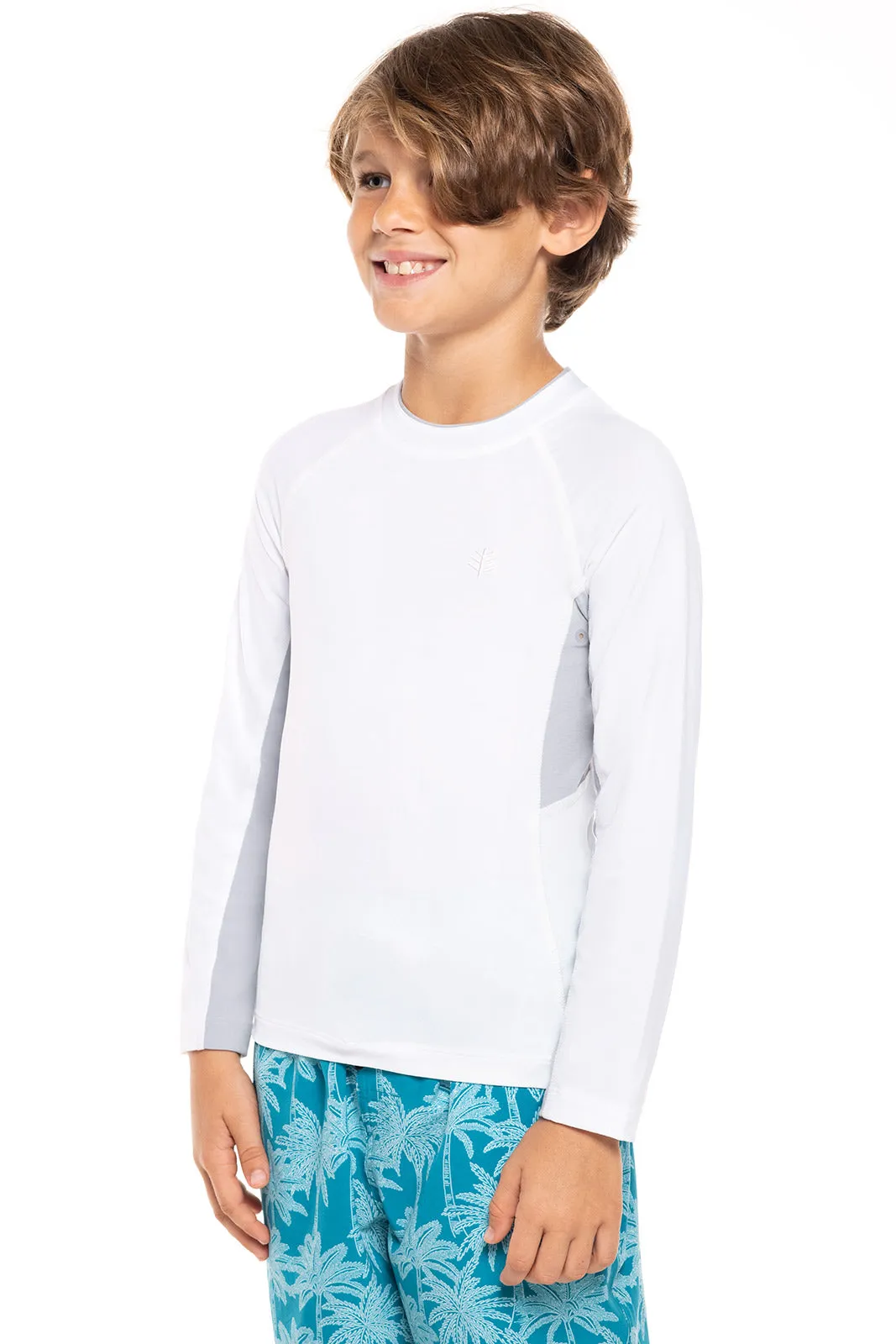 Boy's Ultimate Long Sleeve Rash Guard  |  White