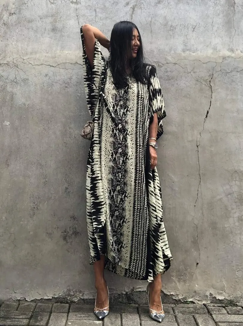 Bsubseach Kaftan Dresses for Women 2025 Plus Size Swimsuit Cover Up Tie Dye Caftan Maxi Dress Loungewear
