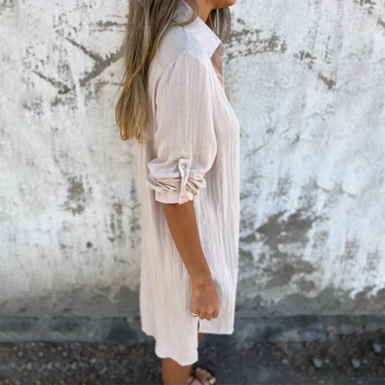 Button Down Swim Cover Up Shirt Sexy Long Sleeve Beach Blouse Bathing Suit Cover Ups for Women