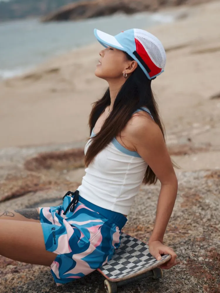 CHILLHANG Wave Print Surf Shorts - Women's