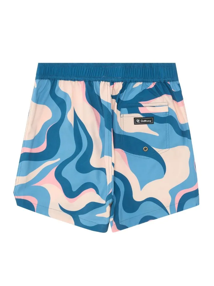 CHILLHANG Wave Print Surf Shorts - Women's