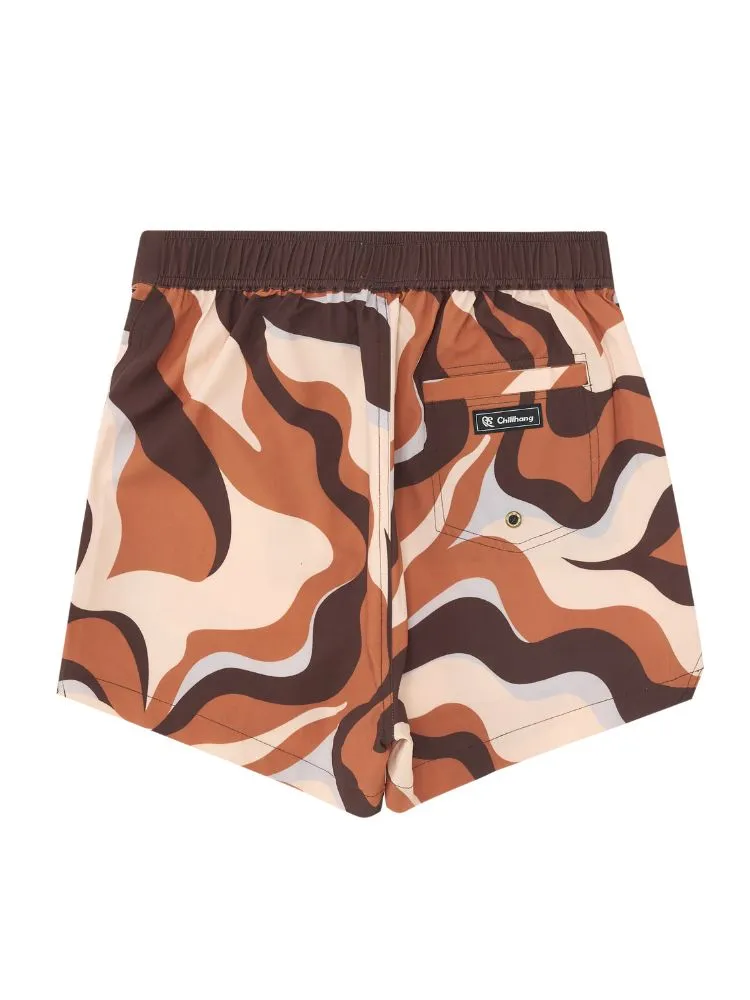 CHILLHANG Wave Print Surf Shorts - Women's