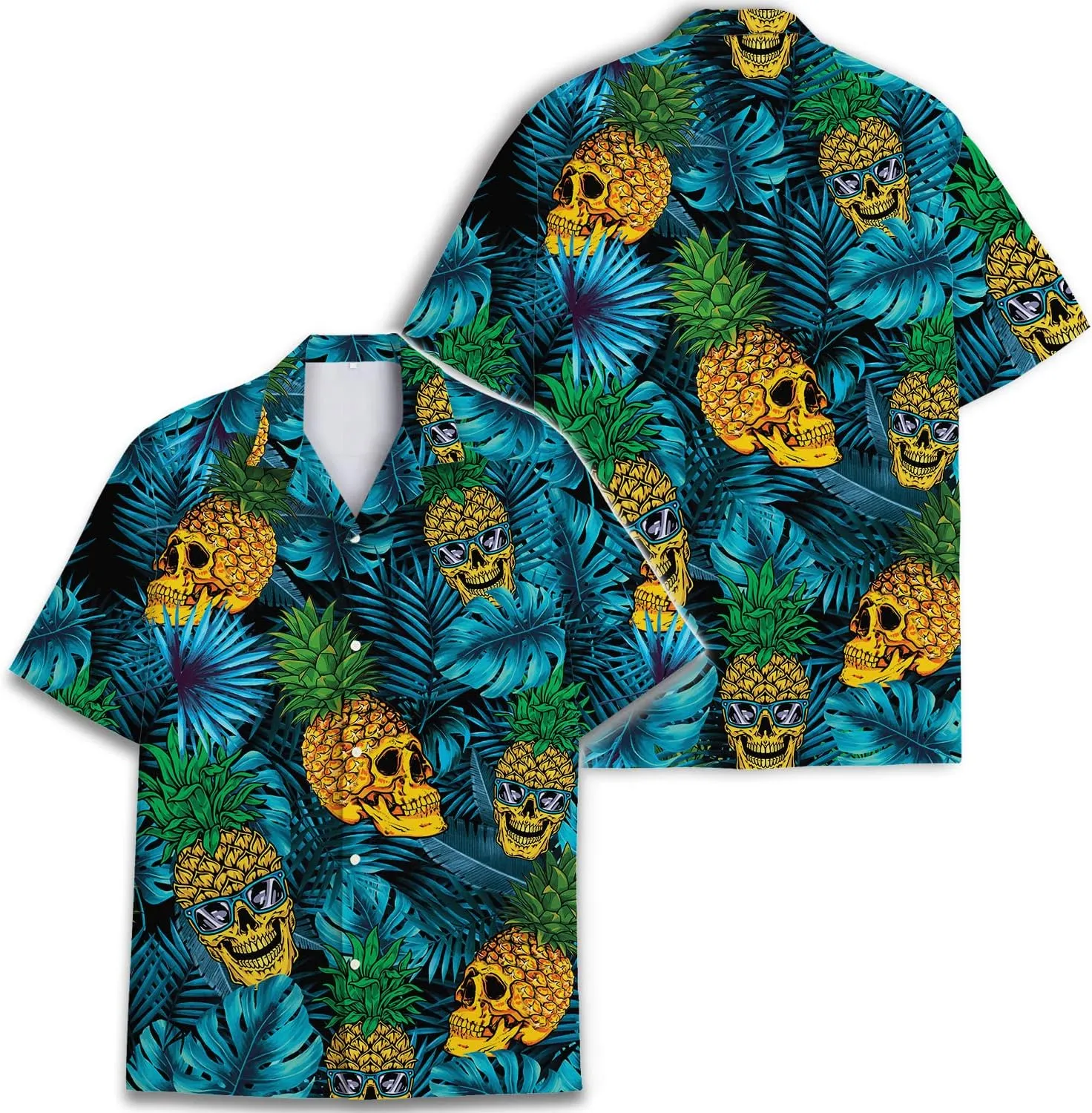Funny Superheroes Eyes Casual Button Down Short Sleeve Holiday Summer Beach Hawaiian Shirt