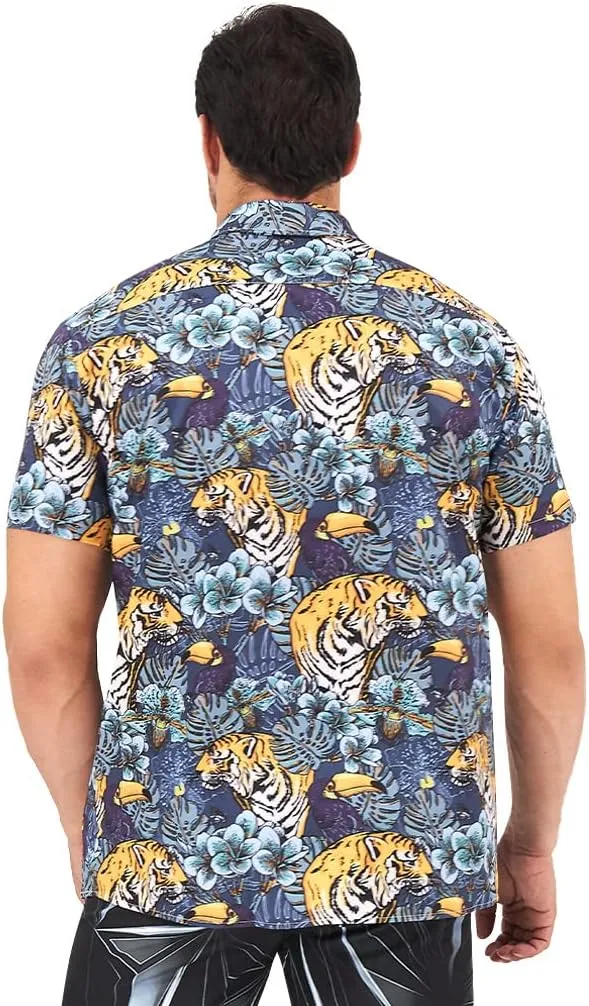 Goodstoworld Men's Novelty Hawaiian Button Down Shirts