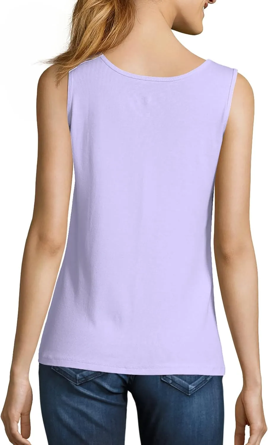 Hanes Women's Shirts, Womens Mini-Ribbed Cotton Tank Tops, Womens Sleeveless T-Shirts, Womens Tanks