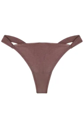 Ideallia Mocha low-waisted thongs