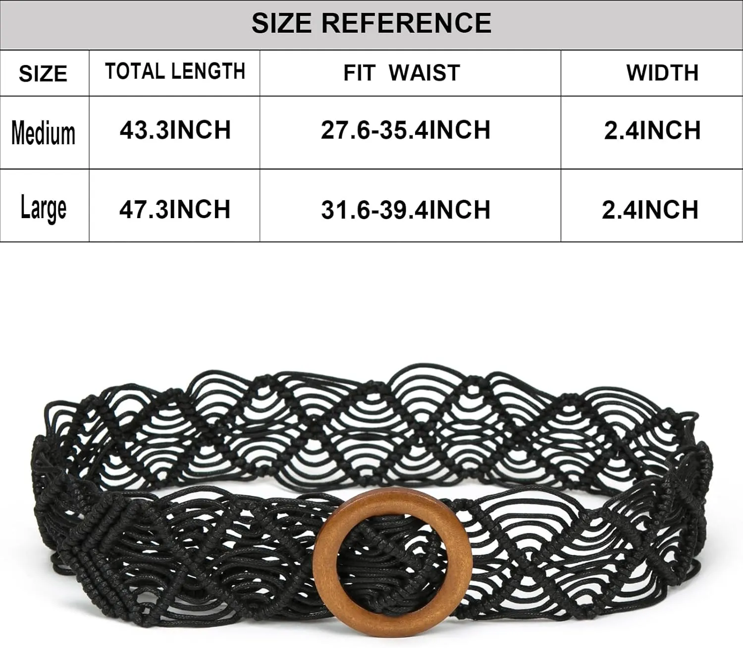 ILuvatar Women's tassel knotted belt hand woven belt Women's Bohemian Style Rope Braid Waist belt