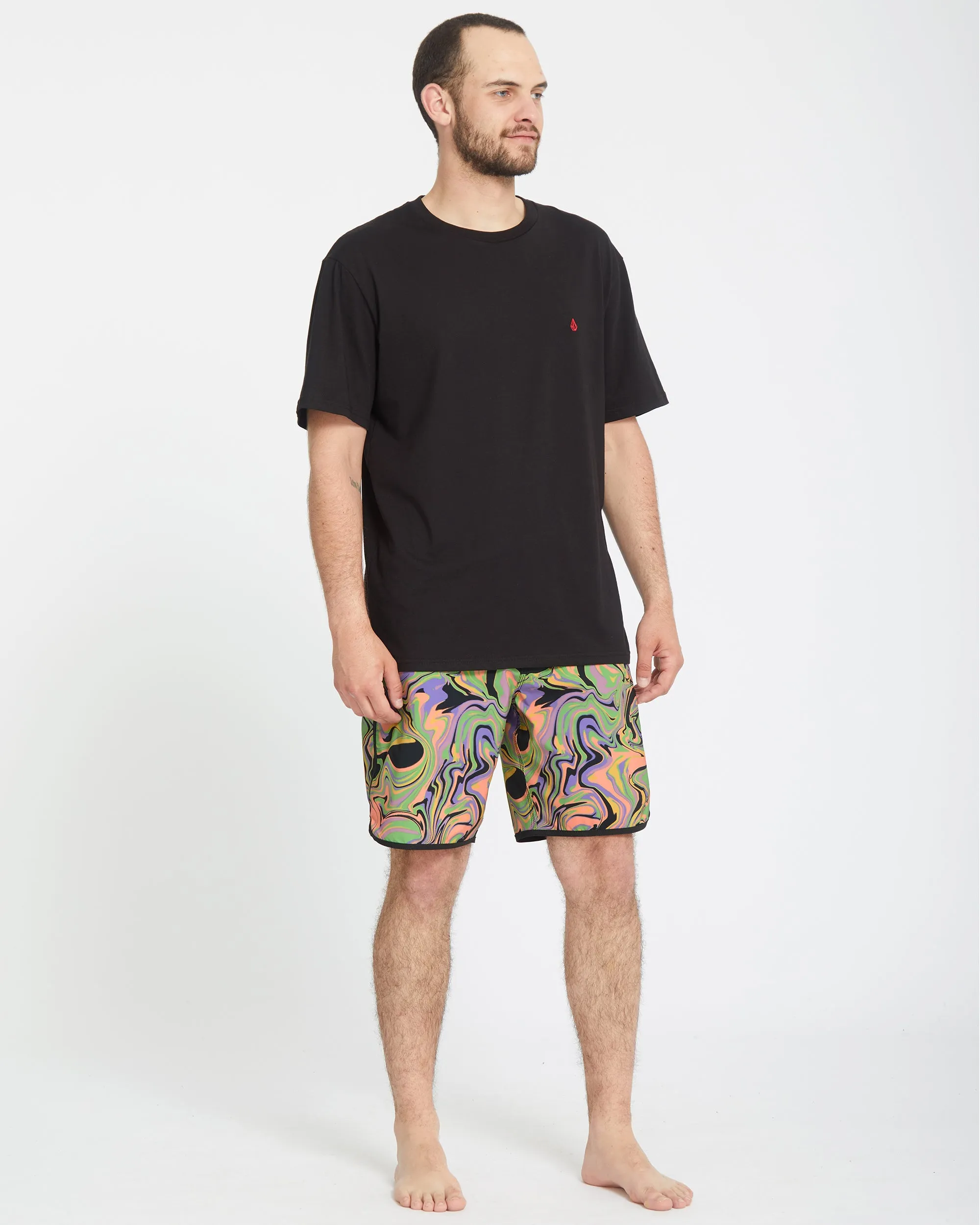 Infuse Scallop Mod 19" Boardshort - STEEL PURPLE