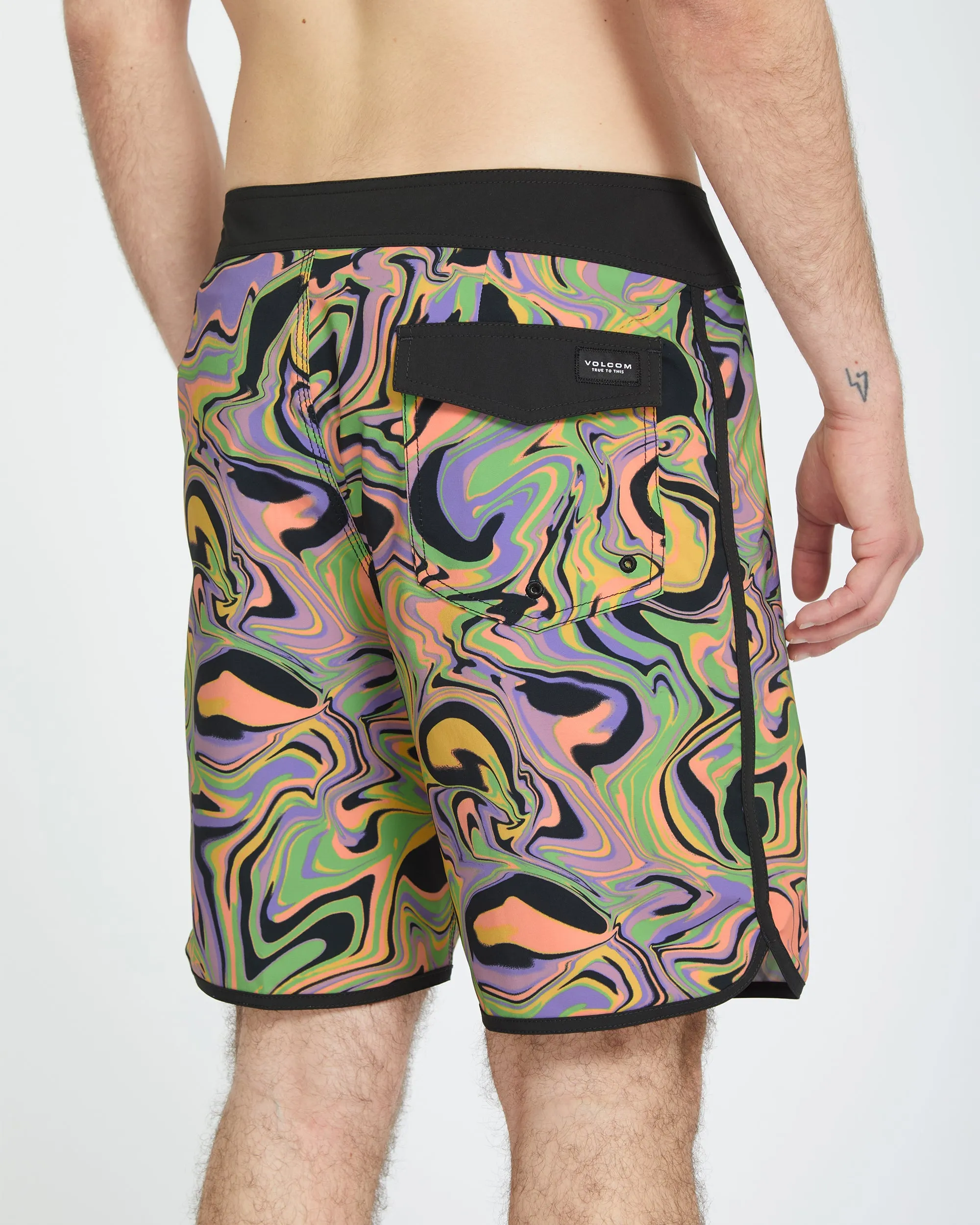 Infuse Scallop Mod 19" Boardshort - STEEL PURPLE