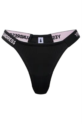 Jes black low waisted thongs