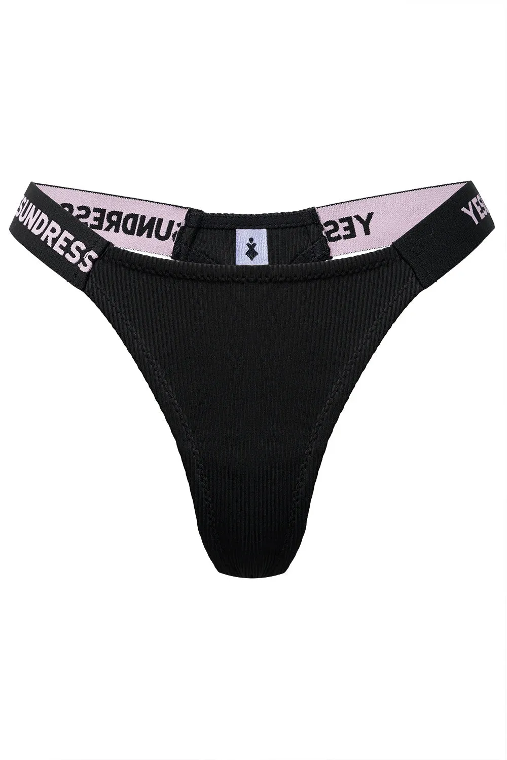 Jes black low waisted thongs