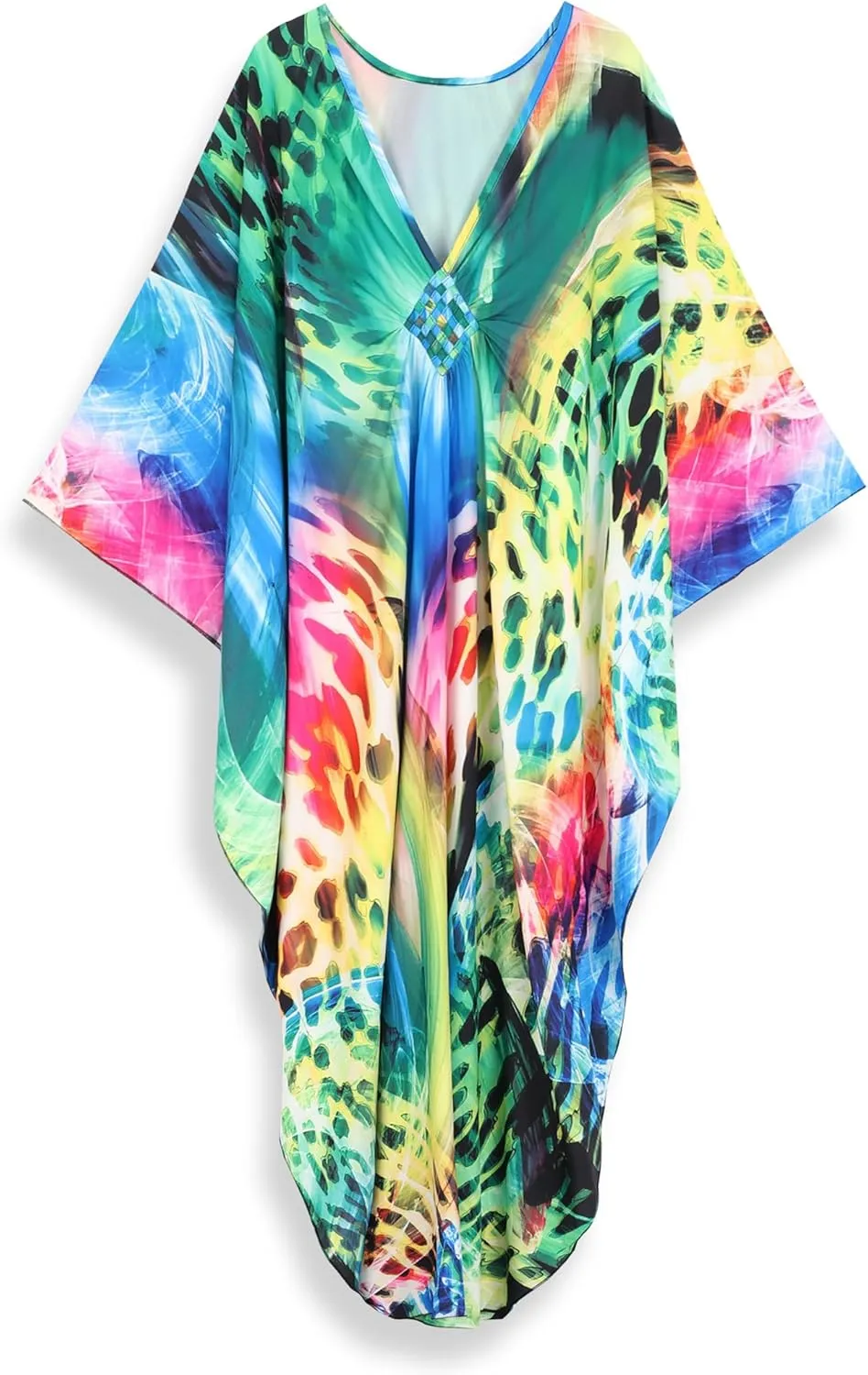 Kaftan Dresses for Women Plus Size Caftans Loungewear Swimsuit Coverup Butterfly Maxi Beach Dress Lightweight Muumuu