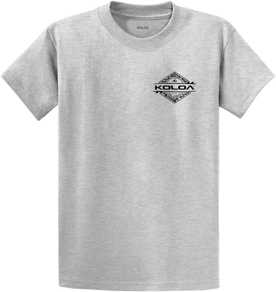 Koloa Surf Mens ol' Koloa Logo Heavyweight Cotton T-Shirt in Reg Big and Tall