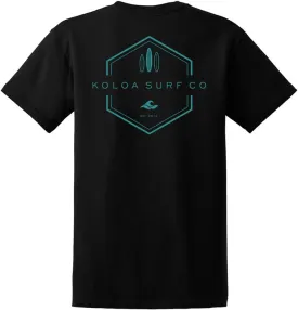 Koloa Surf Mens ol' Koloa Logo Heavyweight Cotton T-Shirt in Reg Big and Tall