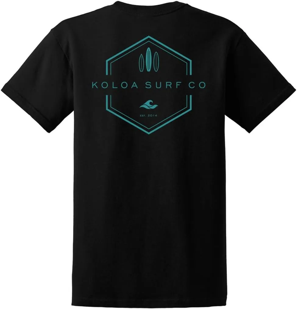 Koloa Surf Mens ol' Koloa Logo Heavyweight Cotton T-Shirt in Reg Big and Tall