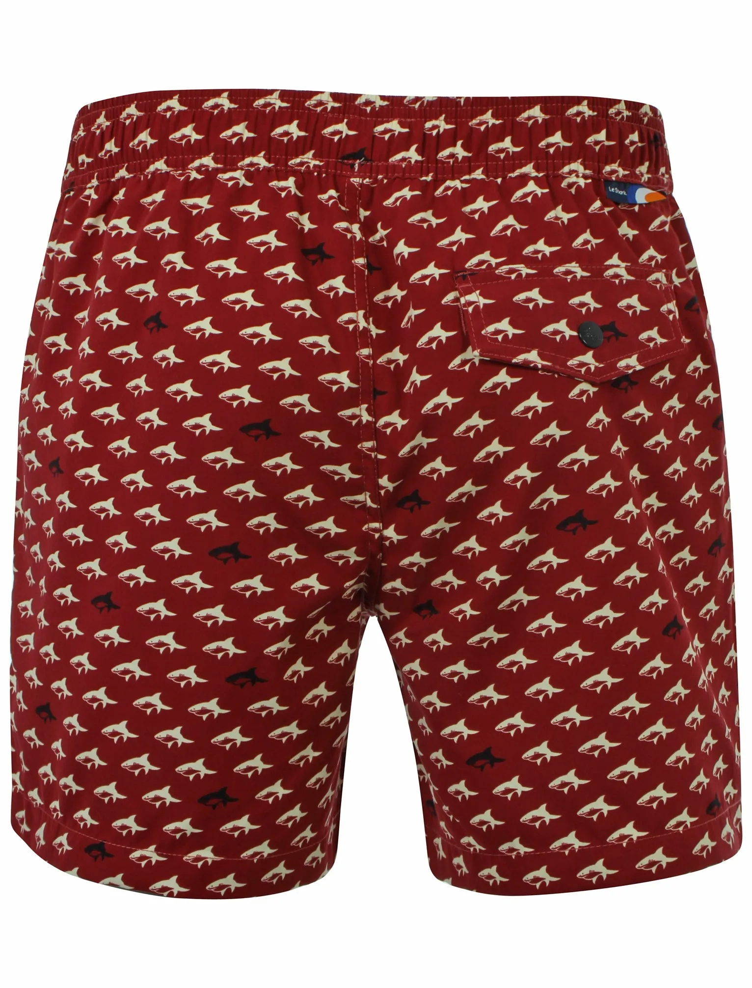Le Shark Ferny red swimming trunks
