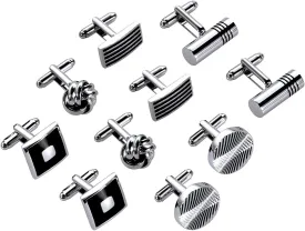 Lictin Men's Cufflinks Cuff Links for Men, Stainless Steel Tuxedo Shirt Cuff Links Set, Mens Jewelry or Accessories for Business, Wedding