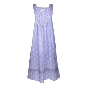 Lilac Amer Sleeveless Long Night Gown