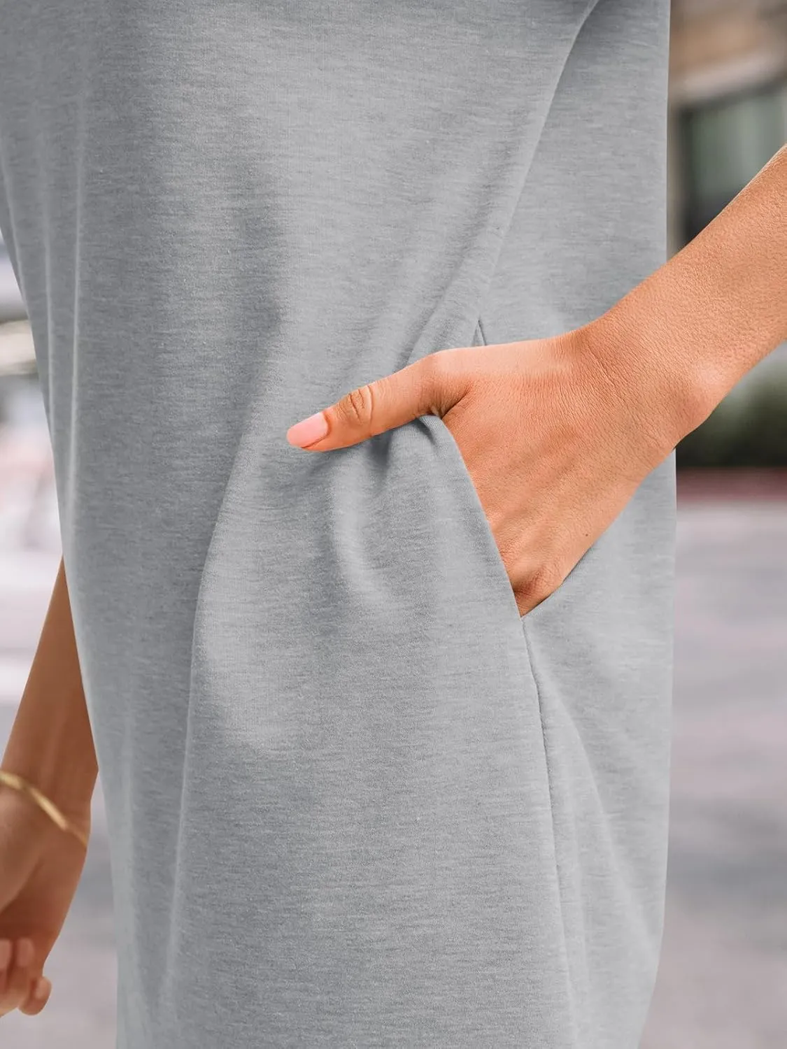 LILLUSORY Womens Summer Casual Short Sleeve T Shirt Dress 2025 Spring Vacation Beach Mini Sundress Loose Clothes with Pockets