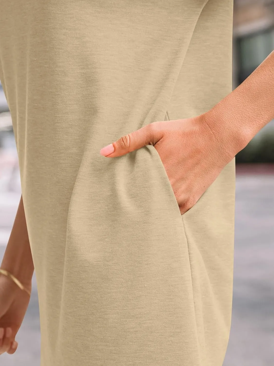LILLUSORY Womens Summer Casual Short Sleeve T Shirt Dress 2025 Spring Vacation Beach Mini Sundress Loose Clothes with Pockets