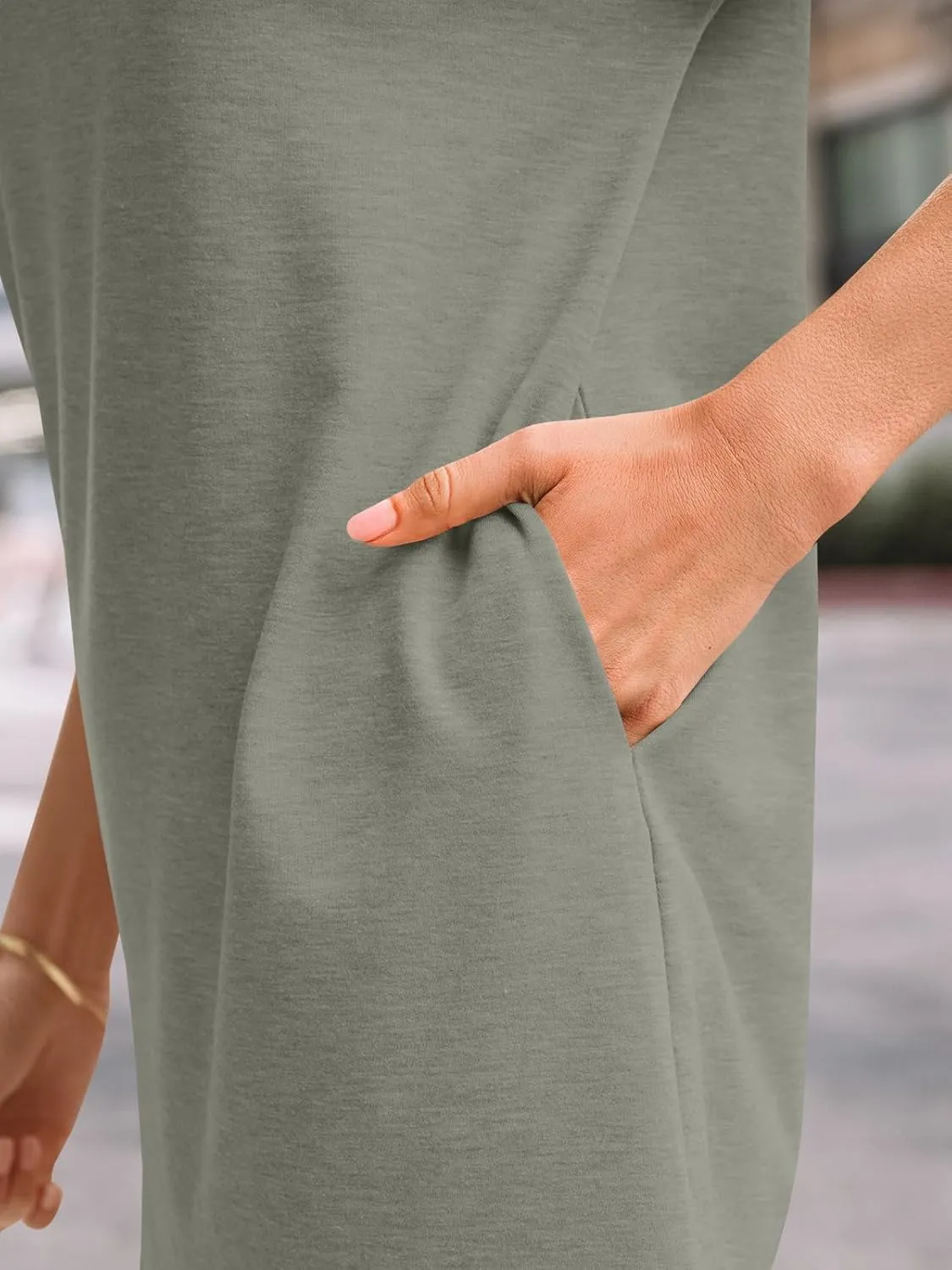 LILLUSORY Womens Summer Casual Short Sleeve T Shirt Dress 2025 Spring Vacation Beach Mini Sundress Loose Clothes with Pockets
