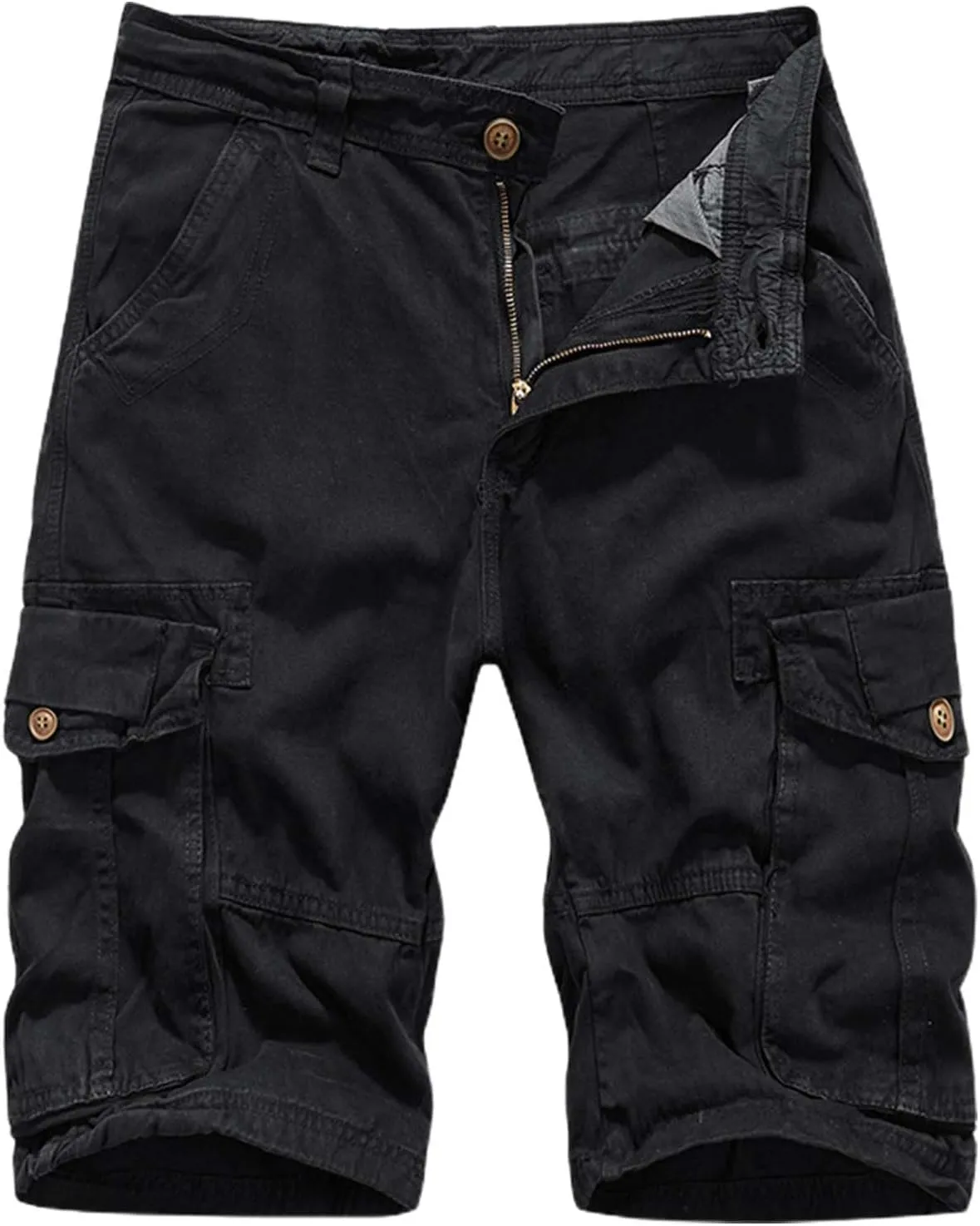 Men's Shorts Summer Casual Cotton Sports Cargo Shorts with Multi-Pocket Hiking Summer Linen Multicolor Relaxed Split