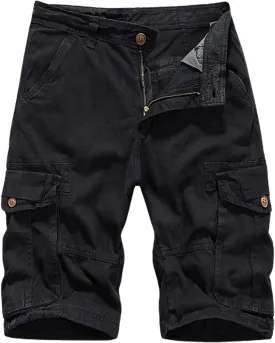 Men's Shorts Summer Casual Cotton Sports Cargo Shorts with Multi-Pocket Hiking Summer Linen Multicolor Relaxed Split
