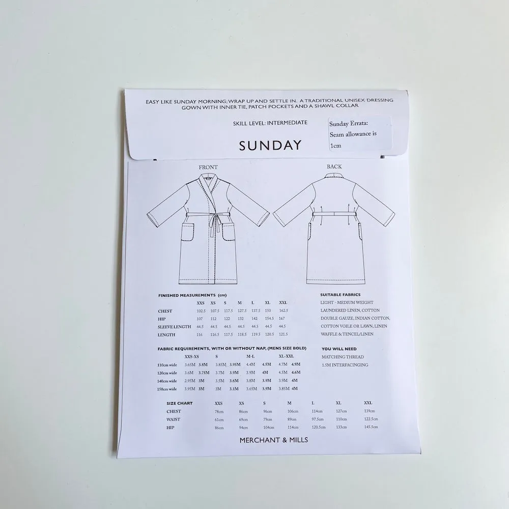 Merchant & Mills Pattern : The Sunday Robe