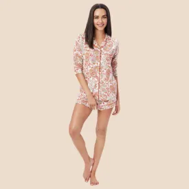 Paisley Park Pima Knit Long-Sleeved Short Set