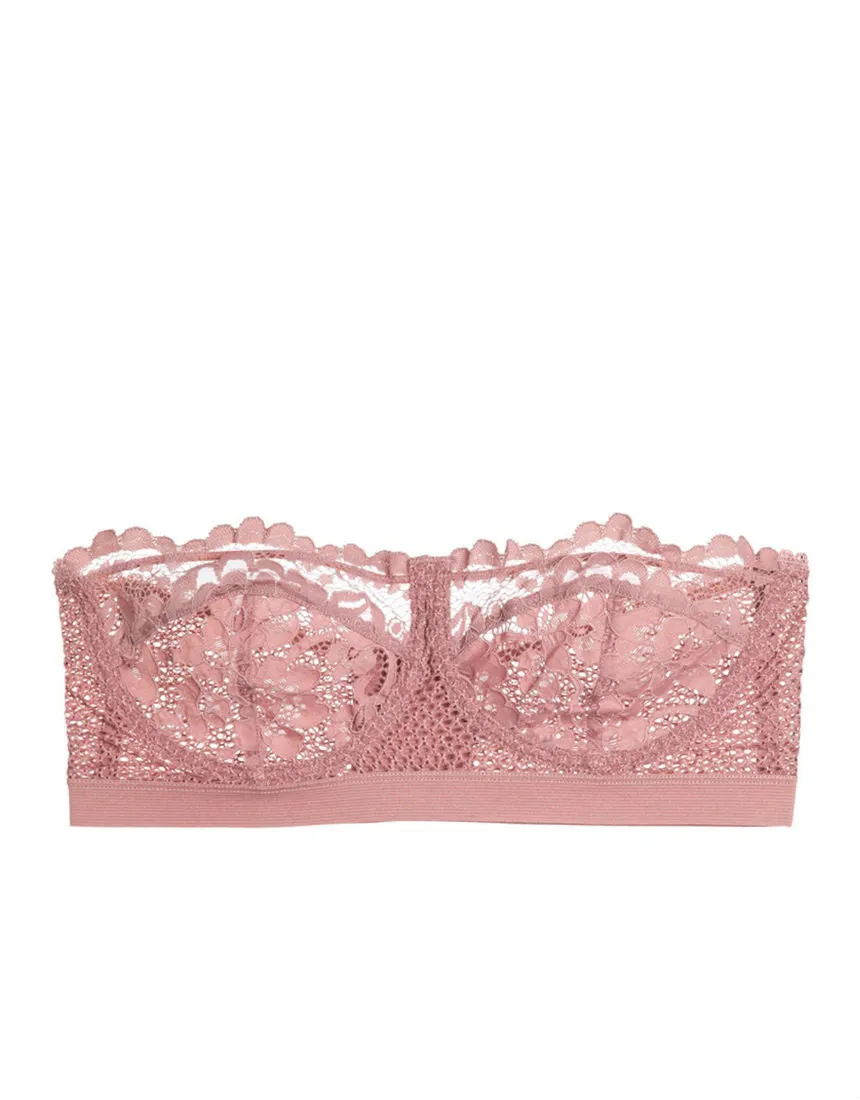 Petunia Underwire Strapless Corsette Bra in Rose