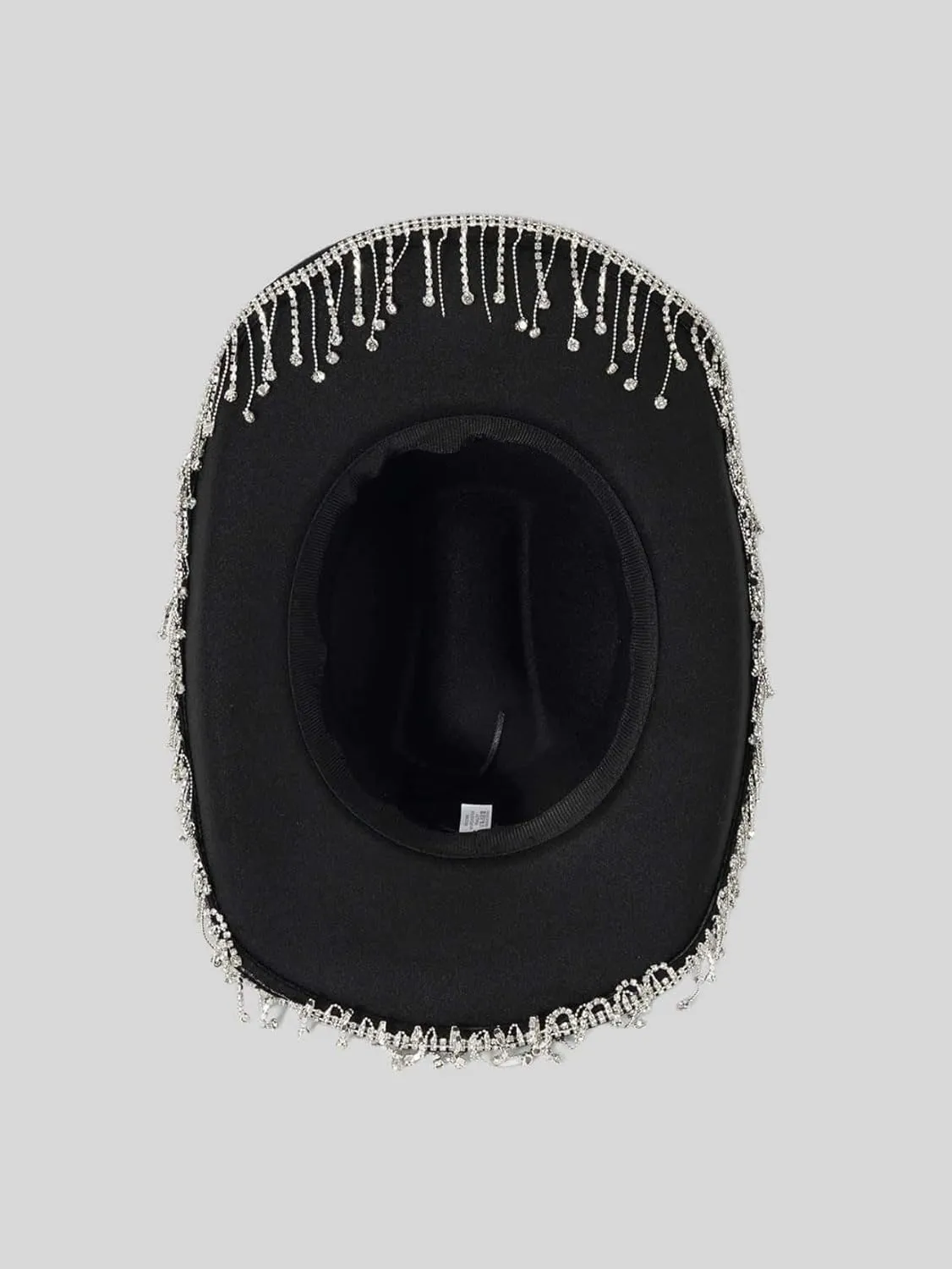 QWINEE Western Cowboy Hat Cowboy Hat with Rhinestone Tassel Decor Halloween Cow Fedora Hat Costume Accessories for Women Men