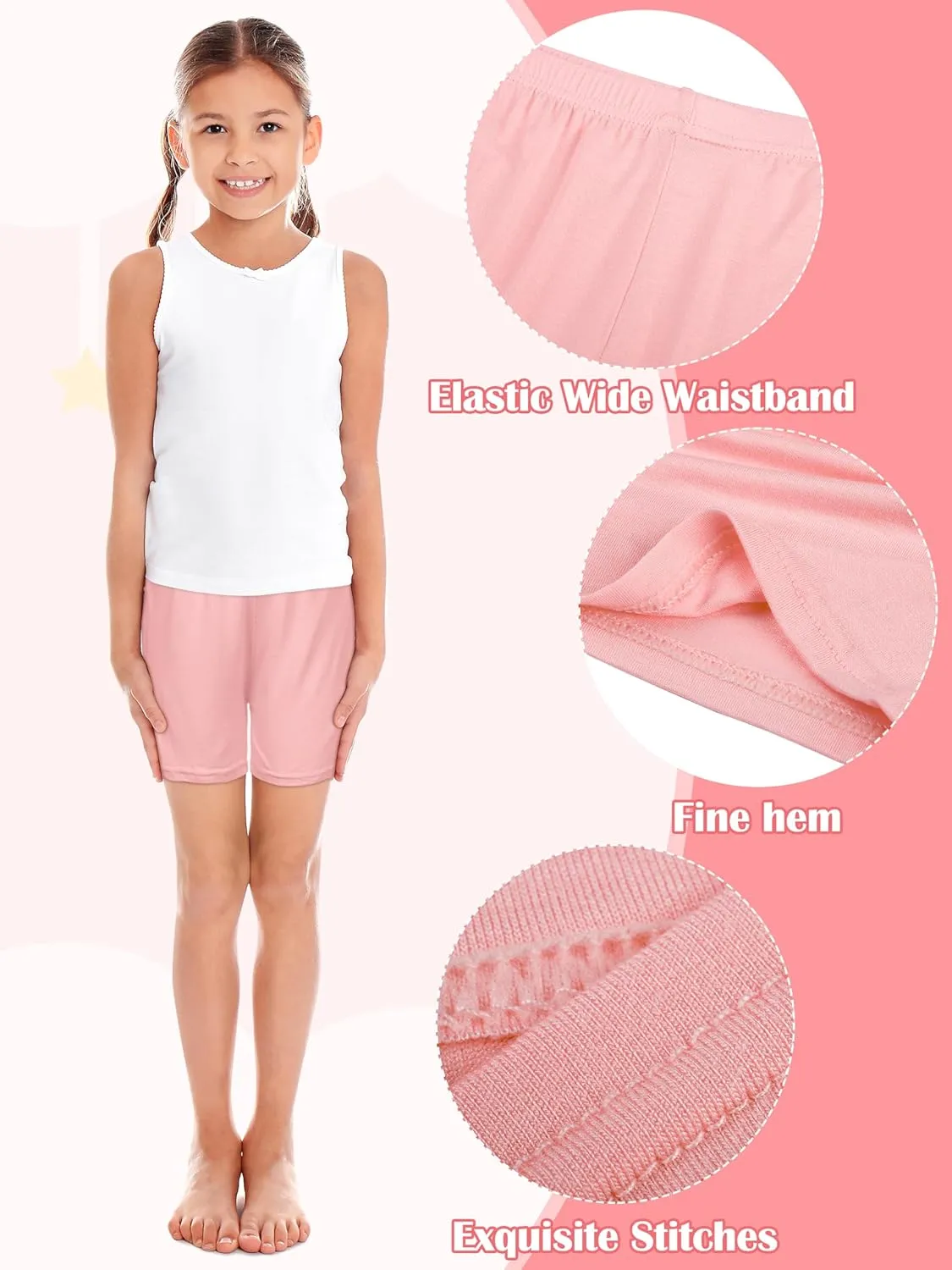 Ruisita 15 Pack Toddler and Girls Biker Shorts Kids Bike Cartwheel Shorts Safety Under Dress Dance Shorts