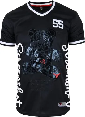SCREENSHOT Mens Hip-Hop Premium Urban Sreetwear Fashion Jersey Top - NYC Style Basketball Sports Team Color Mesh Tops