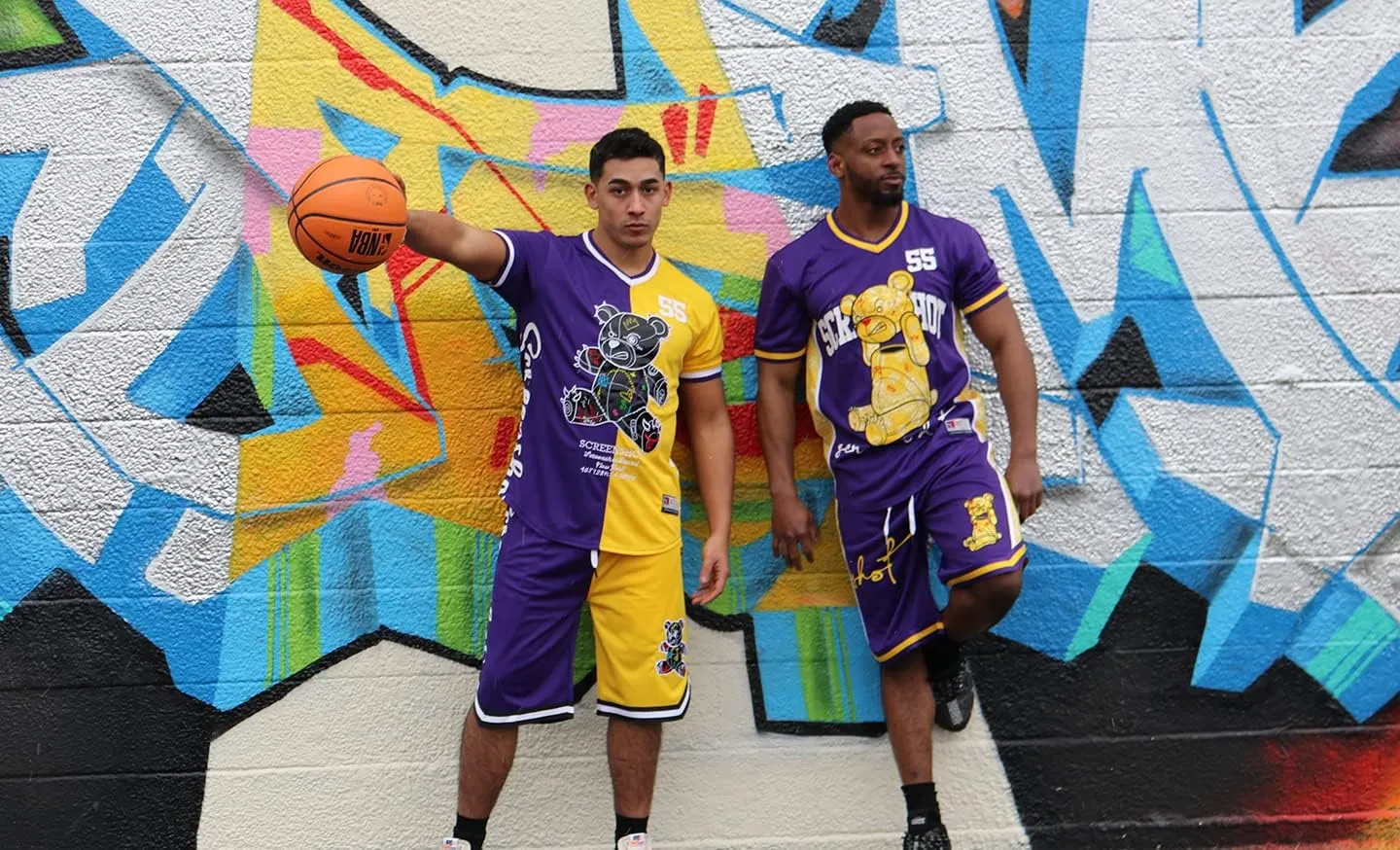 SCREENSHOT Mens Hip-Hop Premium Urban Sreetwear Fashion Jersey Top - NYC Style Basketball Sports Team Color Mesh Tops