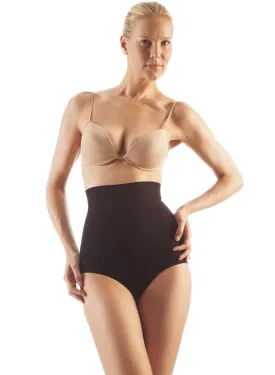 Seamless Milk-Fiber Body Shaping High Waist Briefs - Black