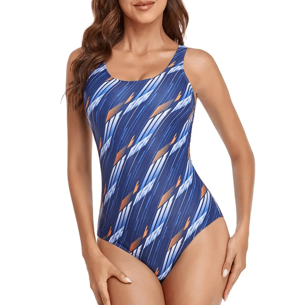 Sports Female One Piece Closed Swimsuit - SF1863