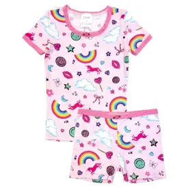 STICKERS SHORT SLEEVE AND SHORTS PJS