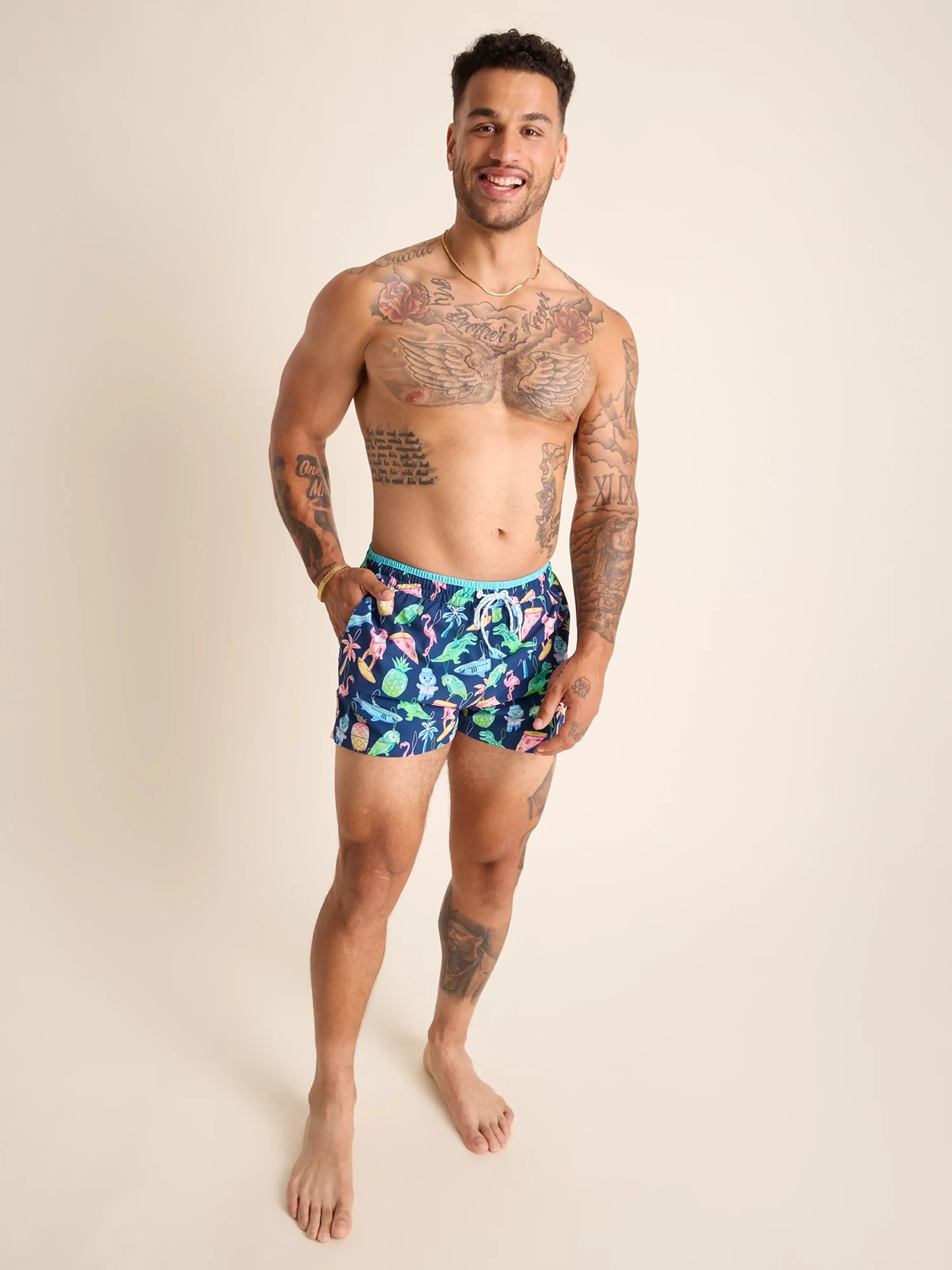 The Holidoozies 4" (Classic Lined Swim Trunk)